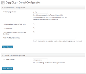 Configuration globale